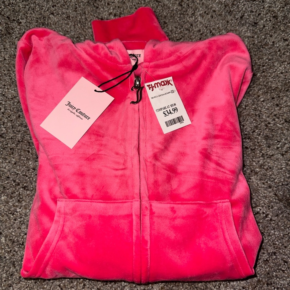 Juicy Couture Vibrant Pink Velour Jacket